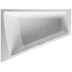 Baignoire bain à remous Duravit PAIOVA 315 l 180x140 blanc 1 dossier incliné gauche Combi-Syst P