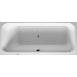 Baignoire Bain à remous rectangulaire HAPPY D.2 150 l 170x70 blanc 1 dossier incliné gauche Jet-Syst