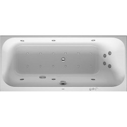 Baignoire Bain à remous rectangulaire HAPPY D.2 150 l 170x70 blanc 1 dossier incliné droite Combi-Syst P