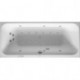 Baignoire Bain à remous rectangulaire HAPPY D.2 180 l 180x80 blanc, 2 dossiers Combi-Syst P