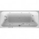 Baignoire Bain à remous rectangulaire HAPPY D.2 180 l 180x80 blanc, 2 dossiers Combi-Syst E