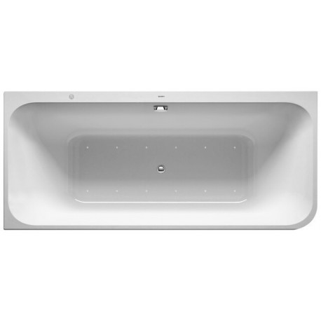 Baignoire Bain à remous rectangulaire HAPPY D.2 Ecke l 180 l 180x80 blanc, 2 dossiers Combi-Syst P
