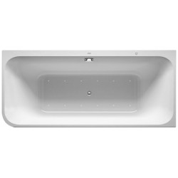 Baignoire Bain à remous rectangulaire HAPPY D.2 Ecke r 180 l 180x80 blanc, 2 dossiers Combi-Syst P