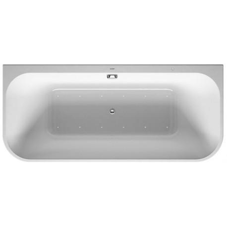 Baignoire Bain à remous rectangulaire HAPPY D.2 VW 180 l 180x80 blanc, 2 dossiers Jet-Syst