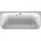 Baignoire Bain à remous rectangulaire HAPPY D.2 VW 180 l 180x80 blanc, 2 dossiers Combi-Syst P