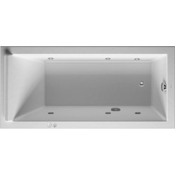 Baignoire Bain à remous rectangulaire STARCK 186 l 170x80 blanc 1 RS Jet-Syst