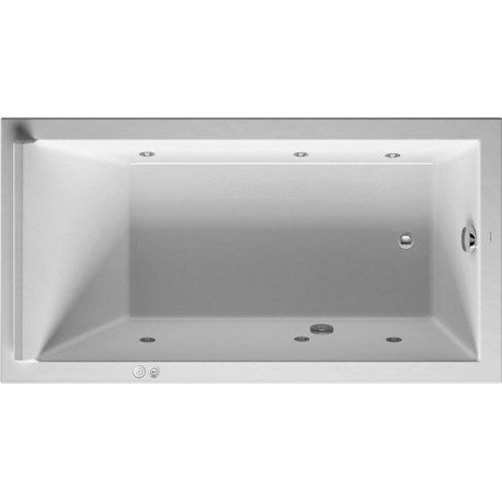 Baignoire Bain à remous rectangulaire STARCK 221 l 170x90 blanc 1 RS Jet-Syst