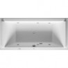 Baignoire Bain à remous rectangulaire STARCK 174 l 180x80 blanc, 2 dossiers Jet-Syst