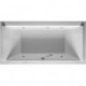 Baignoire Bain à remous rectangulaire STARCK 212 l 180x90 blanc, 2 dossiers Jet-Syst