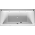 Baignoire Bain à remous rectangulaire STARCK 241 l 190x90 blanc, 2 dossiers Jet-Syst