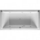 Baignoire Bain à remous rectangulaire STARCK 309 l 200x100 blanc, 2 dossiers Jet-Syst