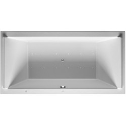 Baignoire Bain à remous rectangulaire STARCK 309 l 200x100 blanc, 2 dossiers Combi-Syst P