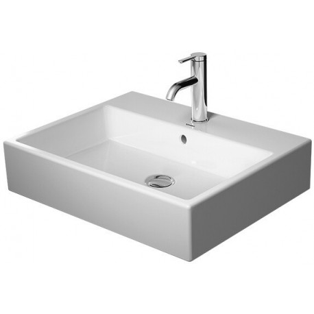 Lavabo Duravit VERO AIRavec trop plein plage de robinettrie geschl 600x470mm sans trou de robinetterie blanc