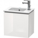 Meuble sous-vasque L-CUBE 294x420x400mm ouverture gauche blanc brillant lack