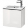 Meuble sous-vasque L-CUBE 294x420x400mm ouverture gauche blanc brillant lack