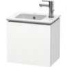 Meuble sous-vasque L-CUBE 294x420x400mm ouverture droite blanc mat