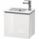 Meuble sous-vasque L-CUBE 294x420x400mm ouverture droite blanc brillant lack