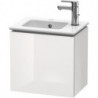 Meuble sous-vasque L-CUBE 294x420x400mm ouverture droite blanc brillant lack