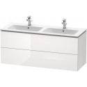 Meuble sous-vasque L-CUBE 1290x481x555mm blanc brillant lack