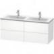Meuble sous-vasque L-CUBE 1290x481x550mm blanc mat