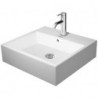 Lavabo Duravit VERO AIRavec trop plein plage de robinettrie geschl 500x470mm 1 trou de robinetterie blanc