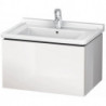 Meuble sous-vasque L-CUBE 469x670x408mm blanc brillant