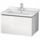 Meuble sous-vasque L-CUBE 469x670x408mm blanc brillant lack