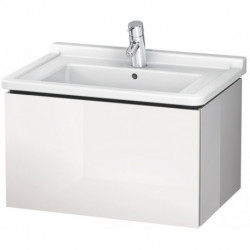 Meuble sous-vasque L-CUBE 469x670x408mm blanc brillant lack