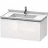 Meuble sous-vasque L-CUBE 469x820x408mm blanc brillant