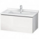 Meuble sous-vasque L-CUBE 469x820x408mm blanc brillant lack