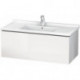 Meuble sous-vasque L-CUBE 469x1020x408mm blanc brillant lack