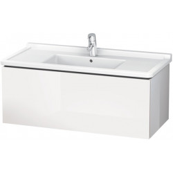 Meuble sous-vasque L-CUBE 469x1020x408mm blanc brillant lack