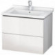 Meuble sous-vasque L-CUBE 469x670x558mm blanc brillant