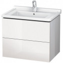 Meuble sous-vasque L-CUBE 469x670x558mm blanc brillant