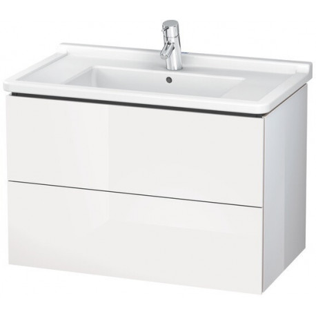 Meuble sous-vasque L-CUBE 469x820x558mm blanc brillant
