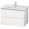Meuble sous-vasque L-CUBE 469x820x558mm blanc brillant