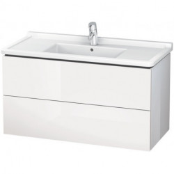 Meuble sous-vasque L-CUBE 469x1020x558mm blanc brillant