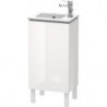 Meuble sous-vasque L-CUBE 294x420x704mm ouverture droite blanc brillant