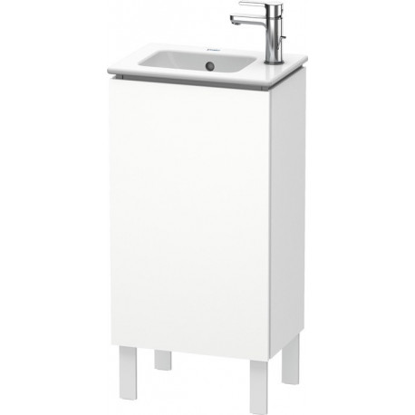 Meuble sous-vasque L-CUBE 294x420x704mm ouverture gauche blanc mat
