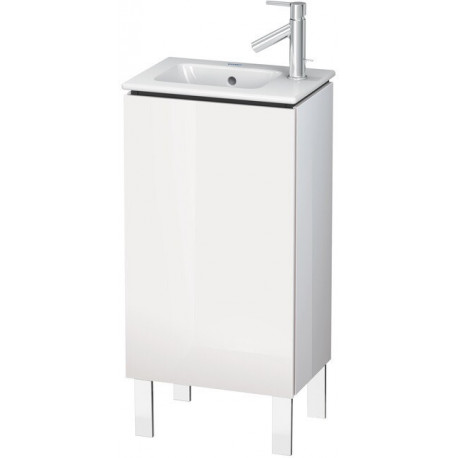 Meuble sous-vasque L-CUBE 294x420x704mm ouverture gauche blanc brillant