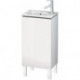 Meuble sous-vasque L-CUBE 294x420x704mm ouverture gauche blanc brillant lack