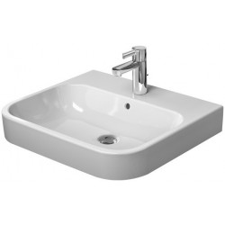 Lavabo meuble Duravit HAPPY D.2avec trop plein plage de robinettrie 600x505mm geschl 1 trou de robinetterie blanc