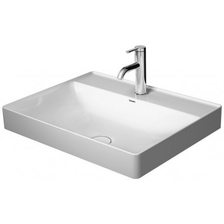 Vasque à poser DURASQUAdroite sans débordement m trou B 600x470mm 1 trouwe