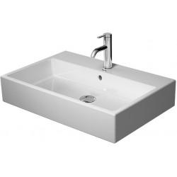Lavabo Duravit VERO AIR sans trop pleinavec plage de robinettrie 700x470mm sans trou de robinetterie blanc