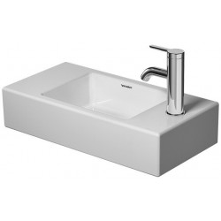 Lave-mains Duravit VERO AIR sans trop pleinavec plage de robinettrie 500x250mm 1 trou de robinetterie li we
