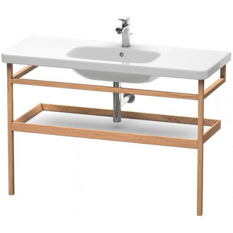 Porte-serviettes DURASTYLE 440x1140mmavec étagèblanc brillant/chêne massif