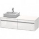 Meuble sous-vasque KETHO 550x1400x426m avec éclairage li blanc brillant