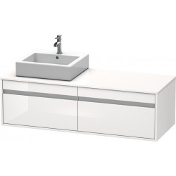 Meuble sous-vasque KETHO 550x1400x426m avec éclairage li blanc brillant