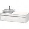 Meuble sous-vasque KETHO 550x1400x426m avec éclairage li blanc brillant