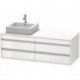 Meuble sous-vasque KETHO 550x1400x496m avec éclairage li blanc brillant